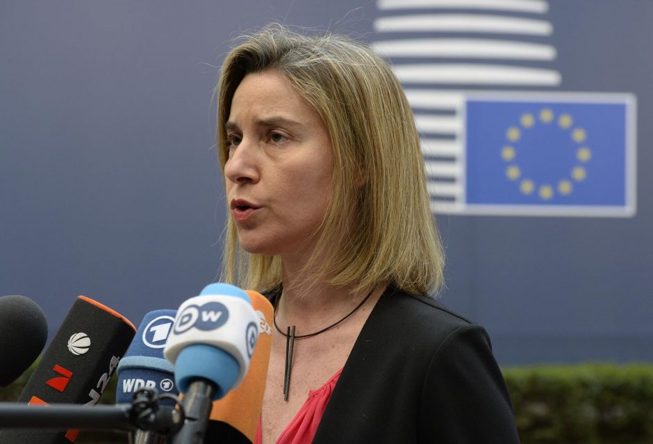 ES diplomatijos vadovė ragina įvesti sankcijas Rusijai