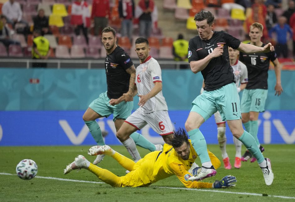 Europos futbolo čempionatas: Austrija–Šiaurės Makedonija 3:1