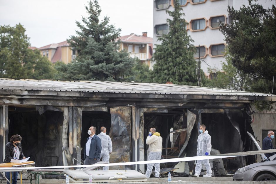 Šiaurės Makedonijoje per gaisrą COVID-19 ligoninėje žuvo 14 žmonių