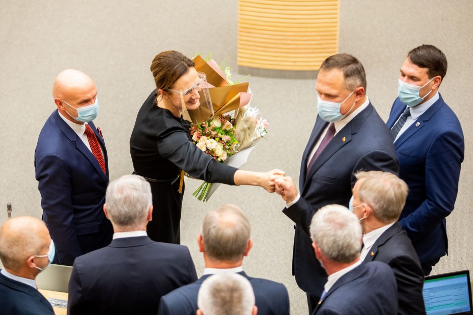 Liberalų sąjūdžio lyderė V. Čmilytė-Nielsen išrinkta Seimo pirmininke
