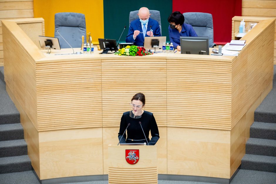 Liberalų sąjūdžio lyderė V. Čmilytė-Nielsen išrinkta Seimo pirmininke