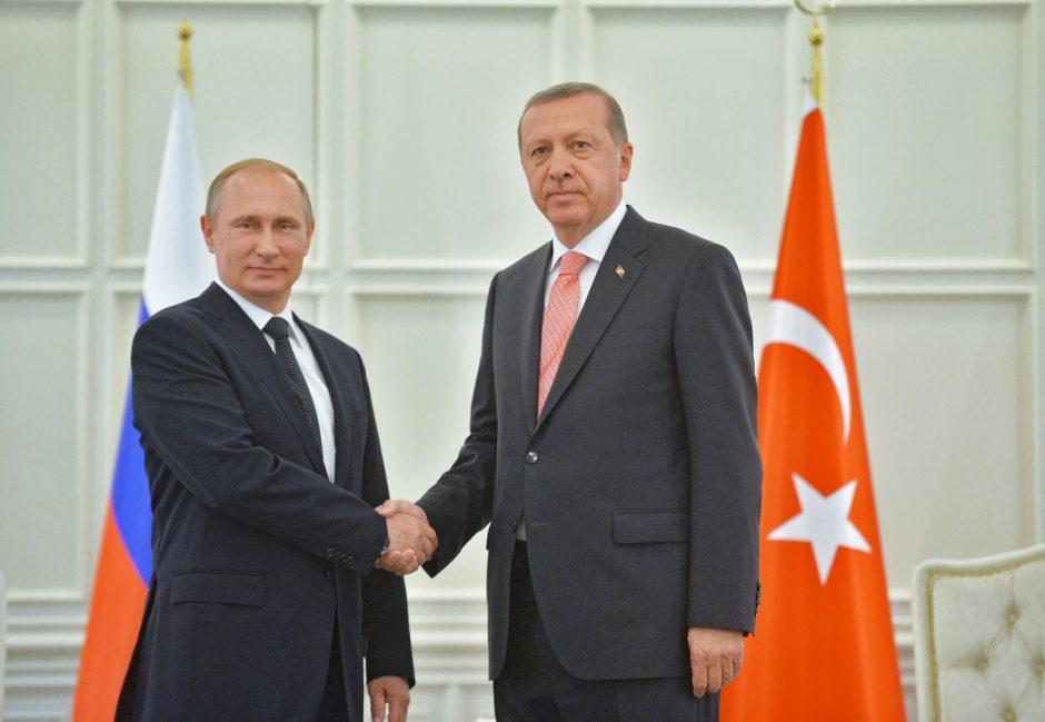 Kremlius: V. Putinas ir R. T. Erdoganas sutarė stiprinti ekonominį bendradarbiavimą 