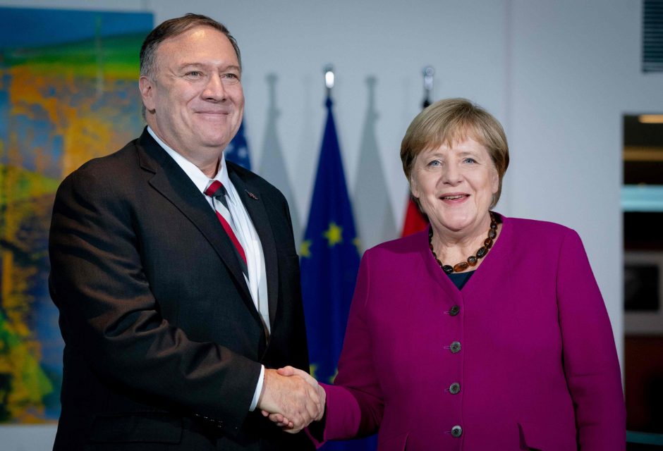 M. Pompeo ir A. Merkel pabrėžė glaudžius JAV ir Vokietijos ryšius