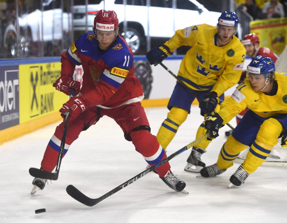 Pasaulio čempionatą Rusija pradėjo pergale prieš Švediją 