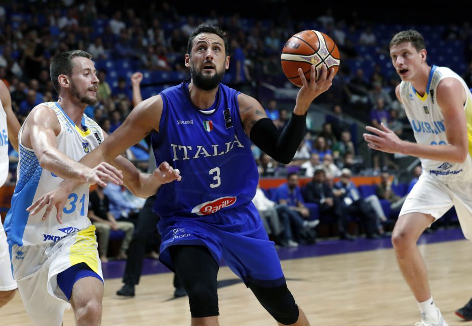 Italijos krepšininkai Europos čempionate įveikė ukrainiečius
