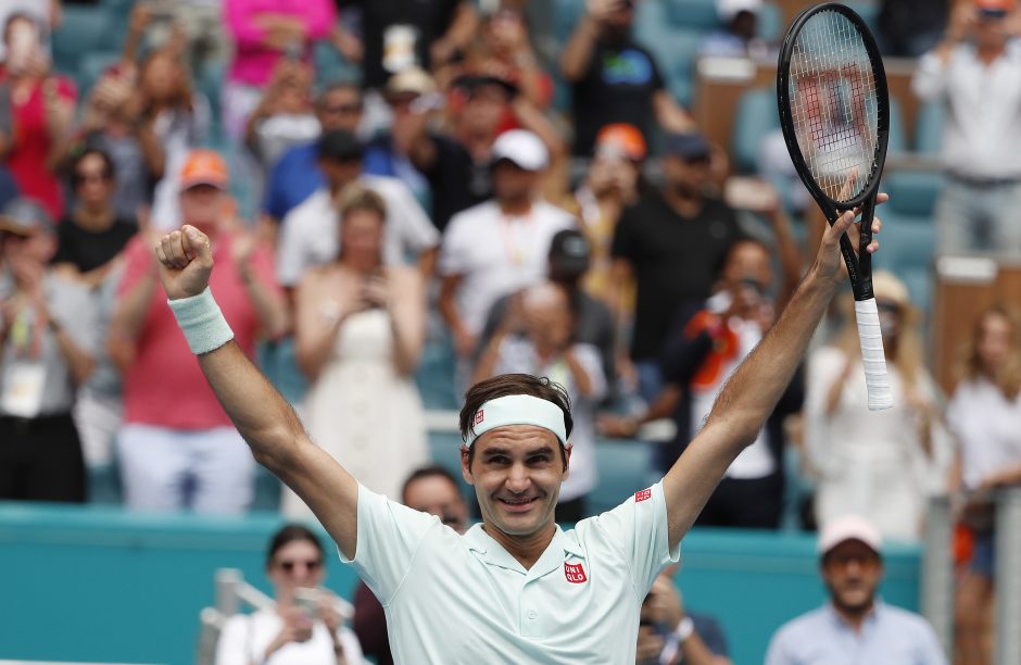 Šveicaras R. Federeris Majamyje iškovojo 101-ąjį ATP titulą