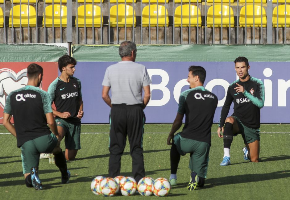 Portugalijos futbolo rinktinės treniruotė