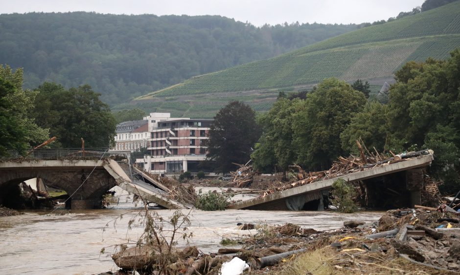 Per potvynius Vakarų Europoje žuvo apie 130 žmonių