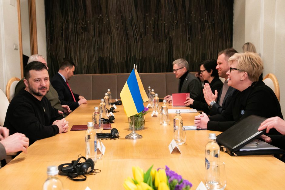 Premjerė susitikime su V. Zelenskiu: Lietuvos parama Ukrainai išliks nepajudinama