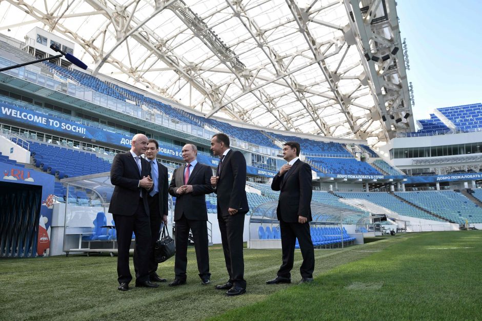 FIFA vadovas: Rusija visiškai pasiruošusi pasaulio futbolo čempionatui 