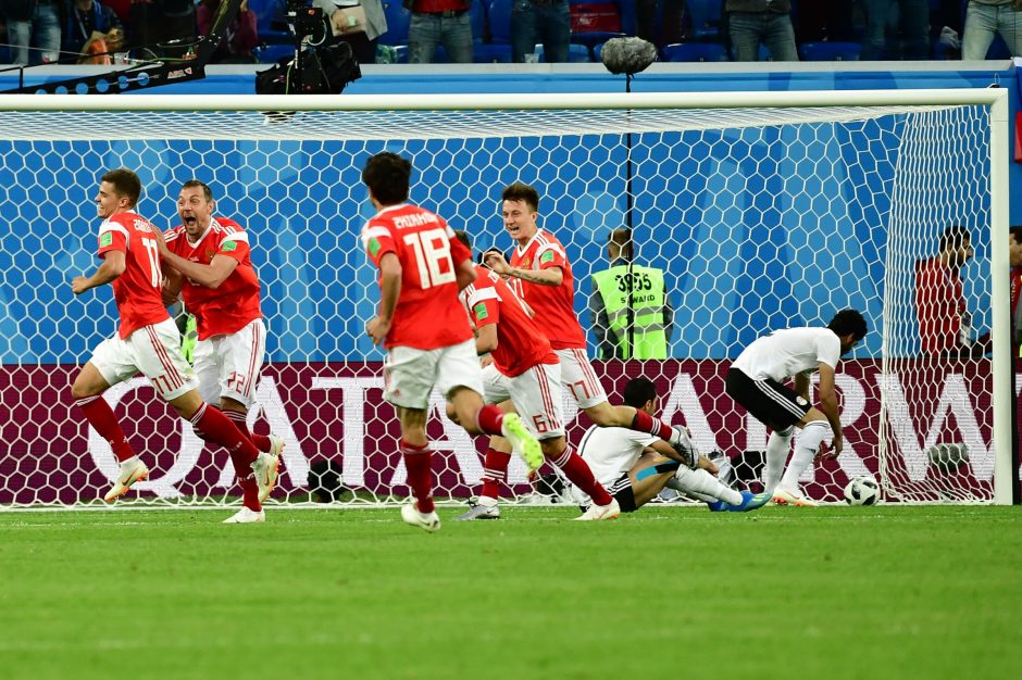 Pasaulio futbolo čempionatas: Rusija nugalėjo Egiptą