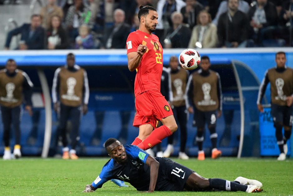 Pasaulio futbolo čempionato pusfinalis: Prancūzija - Belgija 1:0