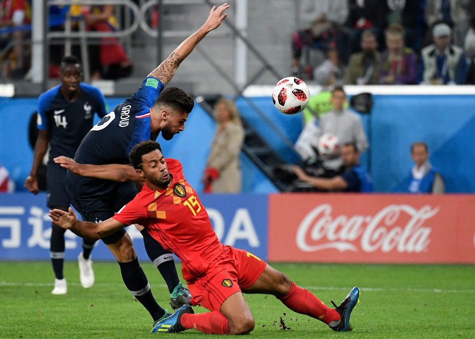 Pasaulio futbolo čempionato pusfinalis: Prancūzija - Belgija 1:0