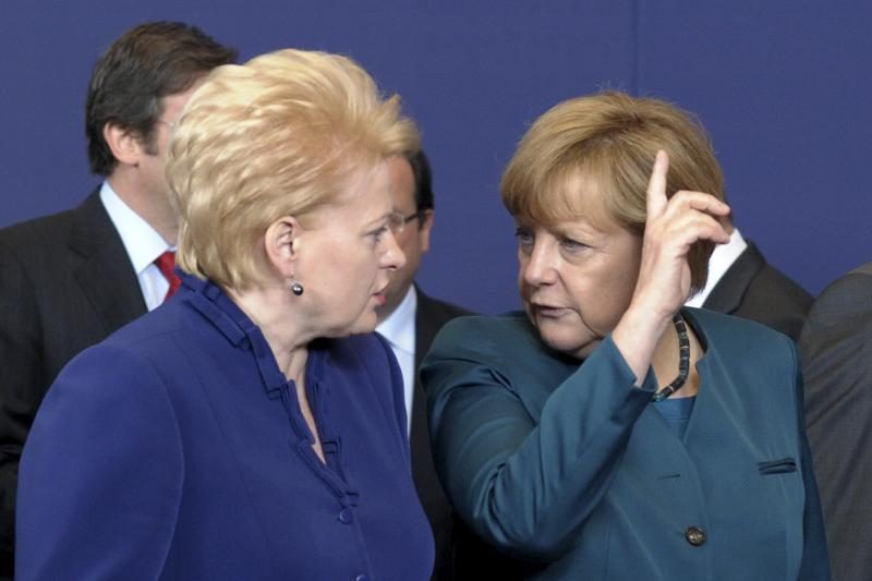 Dėl A. Merkel traumos atšauktas D. Grybauskaitės vizitas į Vokietiją