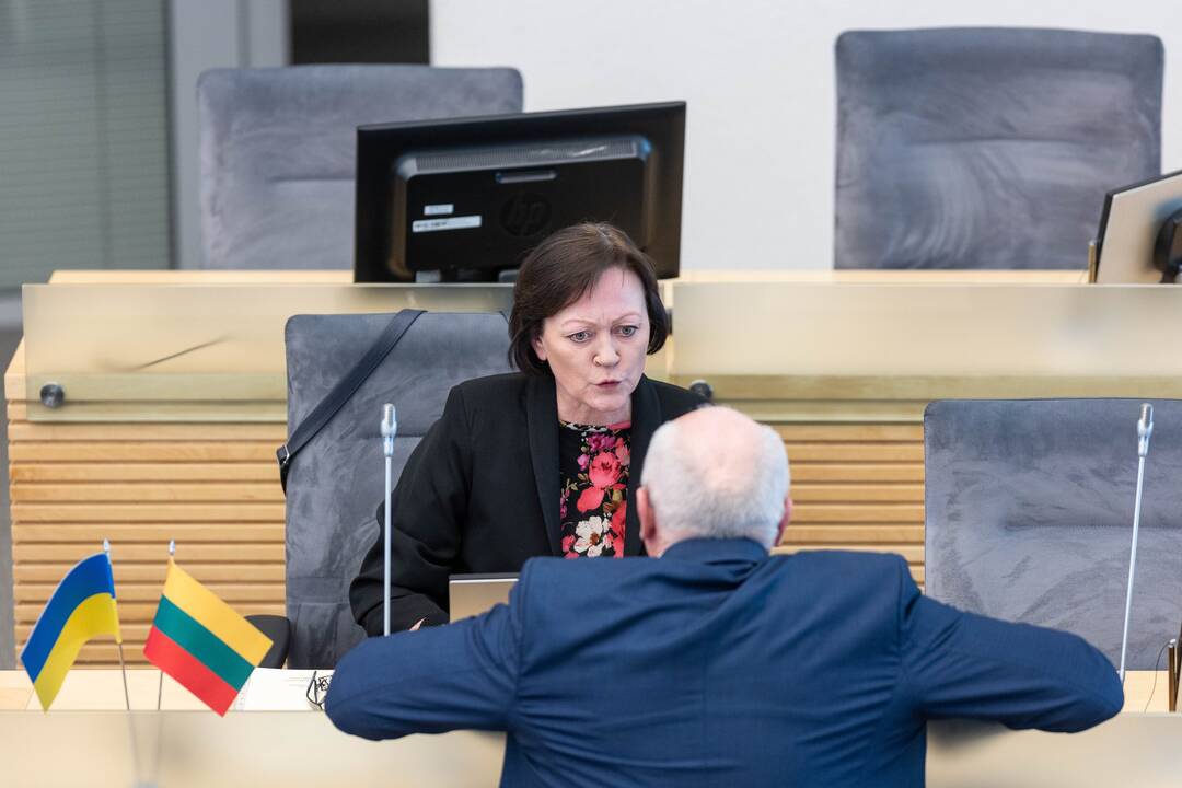 VRK pirmininkė J. Petkevičienė atsakinėjo į Seimo narių klausimus