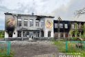 Griuvėsiai: mokykla Avdijivkoje po Rusijos kariuomenės atakų.