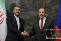 Rusijos užsienio reikalų ministras S. Lavrovas ir Irano užsienio reikalų ministras H. Amirabollahianas