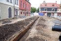 Klodai: detaliųjų archeologinių tyrimų perkasa rekonstruojamoje Vilniaus gatvėje.