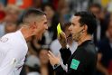 Autoritetas: C.Ronaldo pretenzijos futbolo teisėjams – įprastas reiškinys.