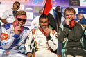 Prizininkai: motorlaivių F2 pasaulio čempionato medalius išsidalijo (iš kairės) E. Riabko, R. Al Qemzi ir S. Arandas.