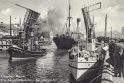 Laivyba: garlaiviai ir pakeliamas tiltas Dangėje apie 1935 m.