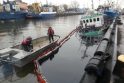 Žvejų uostelyje pradėjo grimzti laivas „Freisa“