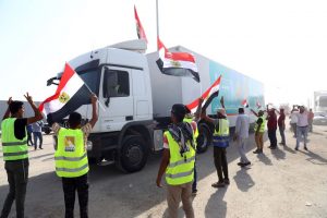 Gazos Ruožą pasiekė ketvirtoji sunkvežimių su pagalba vilkstinė