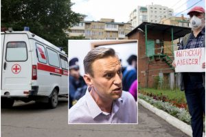 A. Navalną ligoninėje apžiūrėję vokiečių medikai sako, kad jį galima pervežti