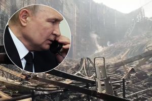 V. Putinas pareiškė, kad esą Ukraina buvo paruošusi „langą“ teroristams iš „Crocus City Hall“