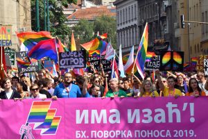 Bosnijos sostinėje surengtas pirmasis LGBT paradas
