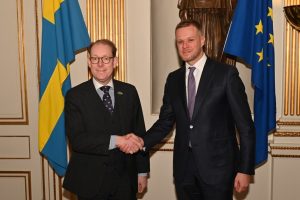 G. Landsbergis Švedijoje aptarė Baltijos jūros regiono stiprinimą