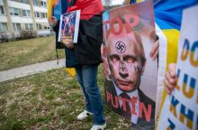 Rusijoje vykstant tariamiems prezidento rinkimams, Vilniuje – protestas prieš V. Putiną