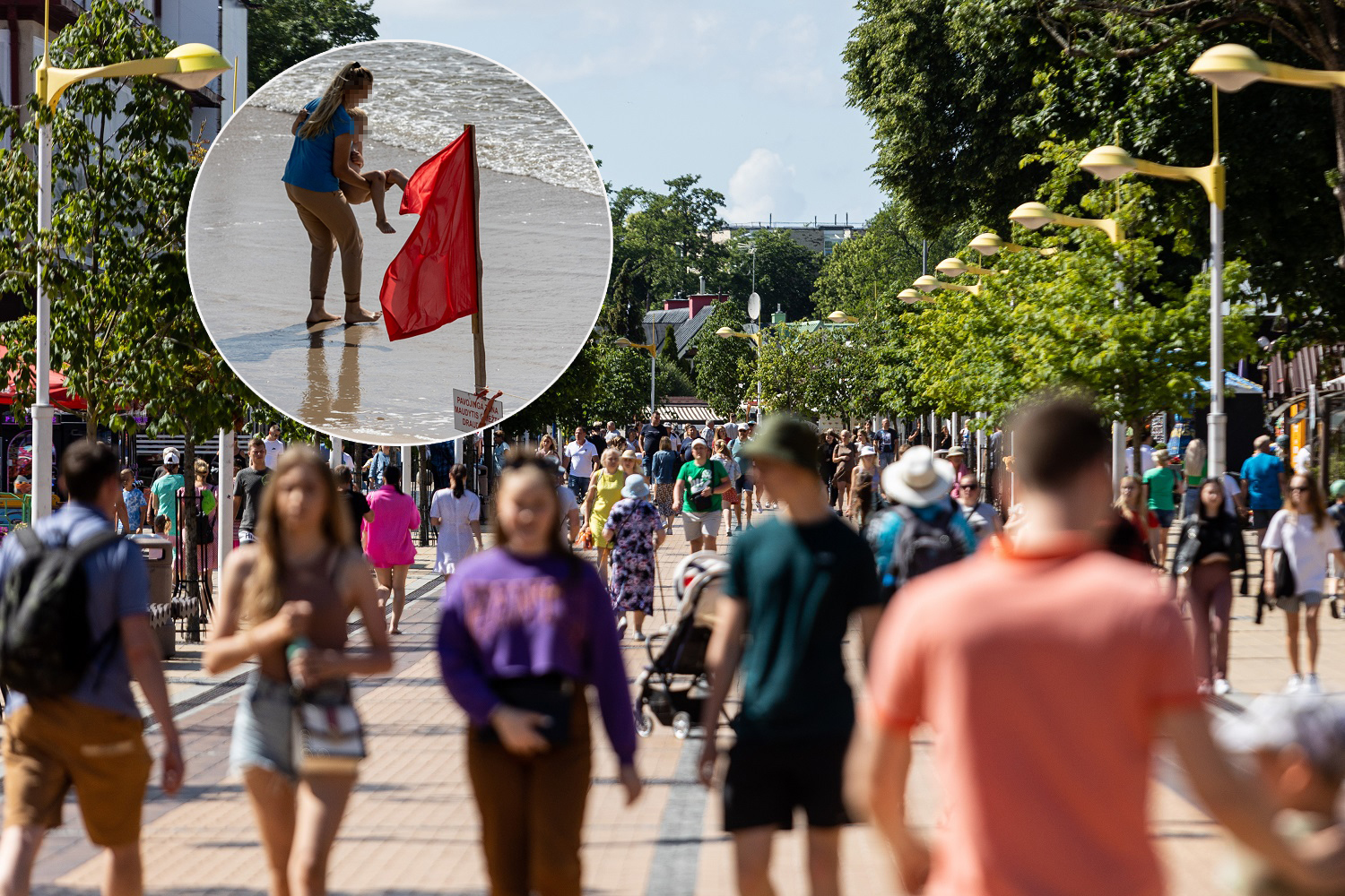 Połąga jest zatłoczona: dla niektórych drogie wakacje w kurorcie właśnie stały się droższe