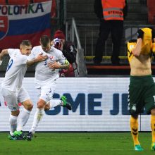 Lietuvos futbolininkams Slovakijoje – itin skaudus dūris