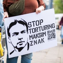 Vilniuje surengta Baltarusijoje kalinamo advokato M. Znako palaikymo akcija