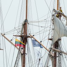 Savaitgalį „The Tall Ships Races 2024“ burlaiviai įveikė pirmąjį lenktynių etapą Helsinkyje