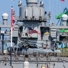 Klaipėdoje prišvartuotas „USS New York“ – plaukiantis memorialas Rugsėjo 11-osios aukoms