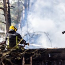 Panevėžyje degė negyvenamas namas: įtariamas padegimas
