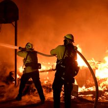 Pietų Kalifornijoje siaučiantys miškų gaisrai jau pareikalavo vienos gyvybės