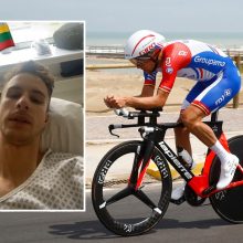 „Tour de France“ griuvęs lietuvis atsidūrė intensyvios terapijos skyriuje: buvo praradęs sąmonę