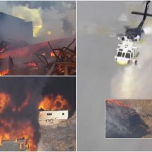 Kalifornijoje – nerimas dėl savaitgalį kilusių gaisrų: padėtis prastėja