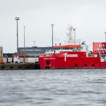  Mastai: geofizinių tyrimų metu laivui „Fugro Frontier“ Baltijos jūra teko įveikti daugiau nei 2 tūkst. km.