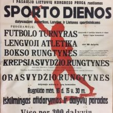Sporto rungtynių ir renginių afišos. 1935-1936 m.
