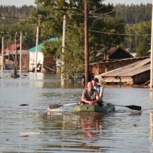 Rusijos Irkutsko sritį nuniokojusių potvynių aukų padaugėjo iki 12