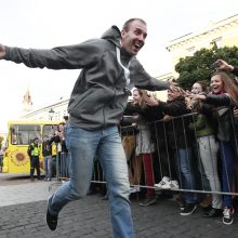 Krepšininkai po sutiktuvių Vilniaus rotušės aikštėje: tai pats geriausias įvertinimas
