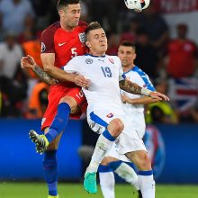 Anglijos futbolininkams lygiosios su Slovakija garantavo vietą aštuntfinalyje