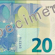 Susipažinkite su naujuoju 20 eurų banknotu