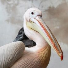 Zoologijos sode išsirito rausvųjų pelikanų jauniklis