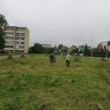 Pradėtas tvarkyti piktžolių lauku virtęs stadionas