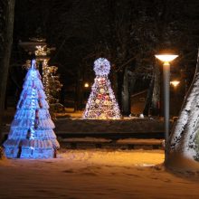 Šv. Kalėdos Druskininkuose – įspūdingo dydžio prakartėlė ir originalus eglučių parkas